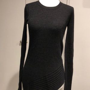 AllSaints 100%merino sweater dark heather gray